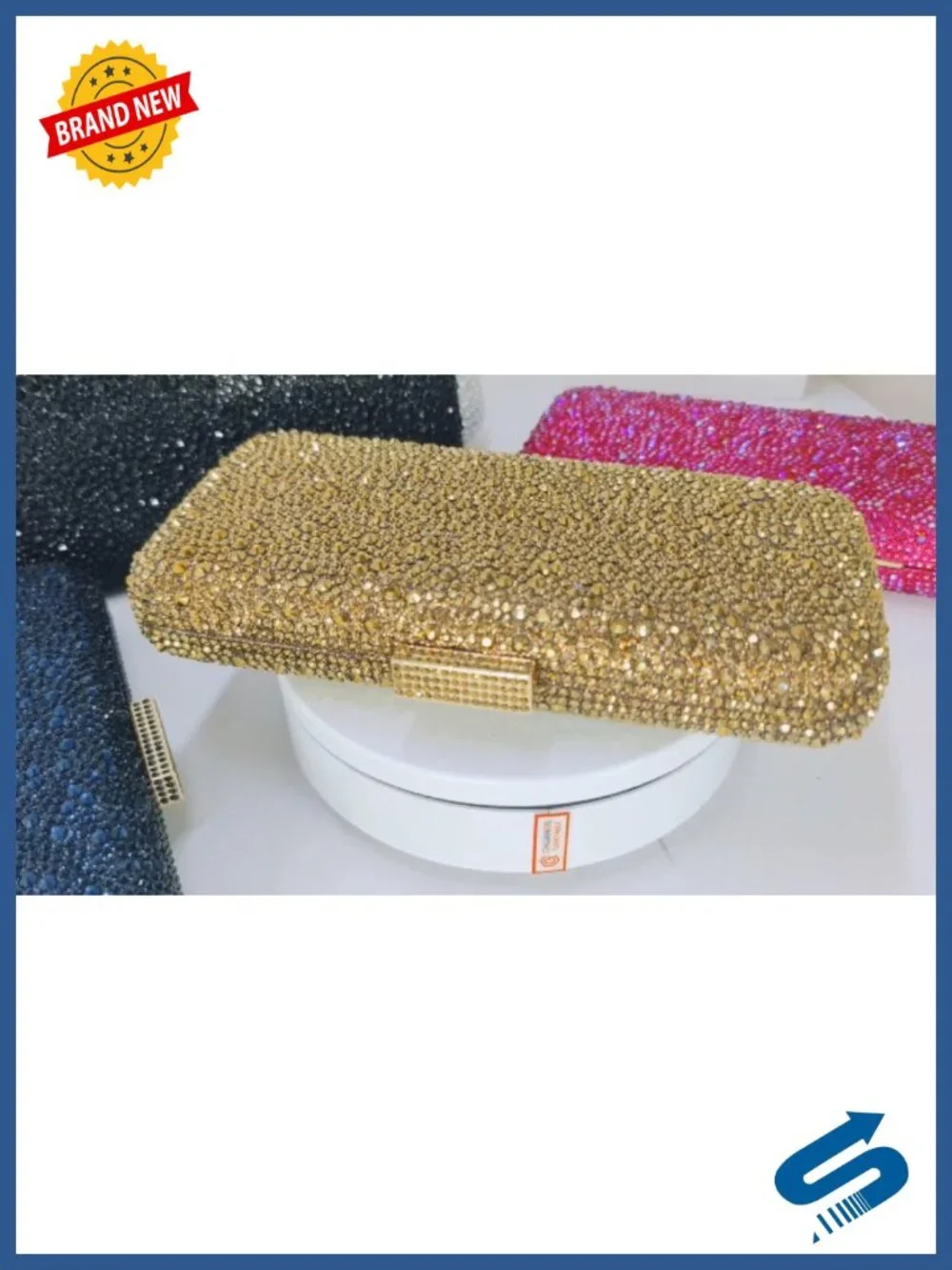 Crystal Evening Clutch Mini Sparkly Rhinestone Handbag Formal Purse